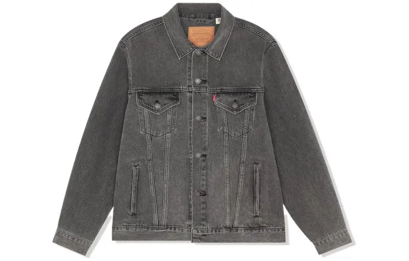 Levi's Lapel Denim Jacket Men's Gray