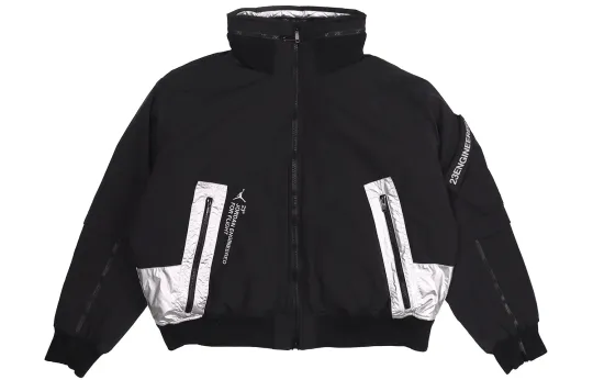Jordan Down Jackets Men's Black Stand Collar Thickened Other