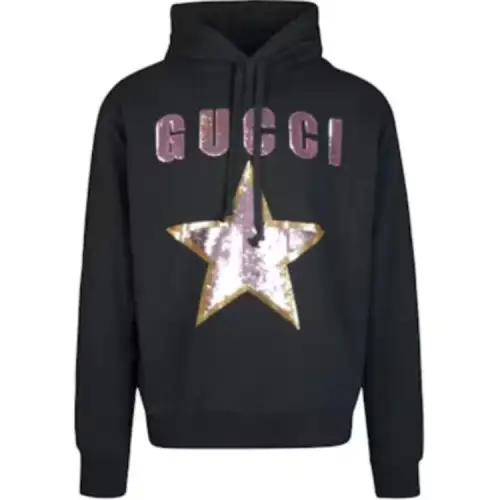 GUCCI Logo Sequinned Hoodie