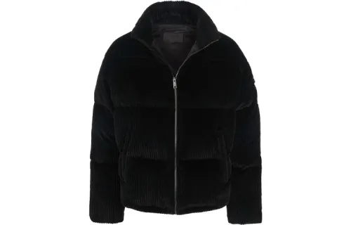 PRADA Down Jackets Men's Black Stand Collar Moderate