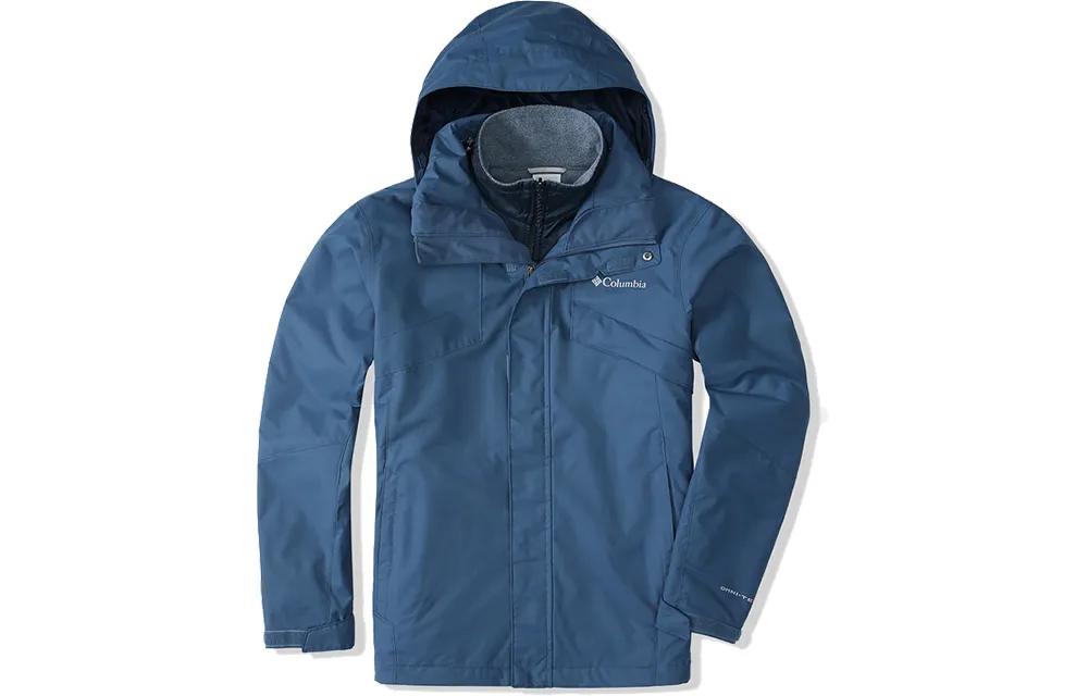 Columbia City Outdoor Collection Waterproof, Windproof, Abrasion Resistant, Thermal Windbreaker Jacket Men's Blue