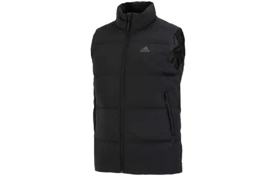 adidas Logo Print Down Vest Black