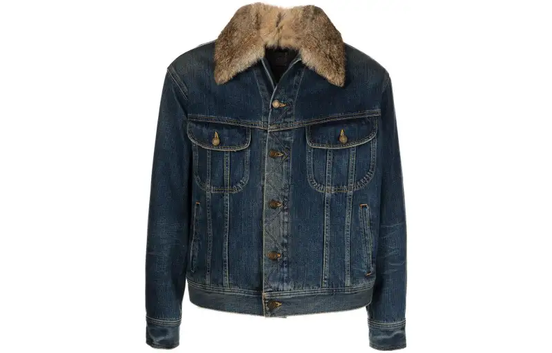 SAINT LAURENT Denim Jacket Men's Blue