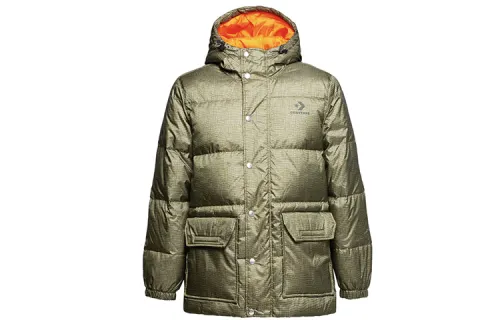 Converse Printed Down Jacket Men's Grass Green