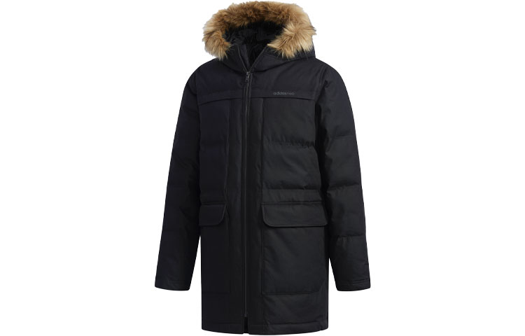 Мужская куртка adidas neo M Down Parka (черная) — фото 1