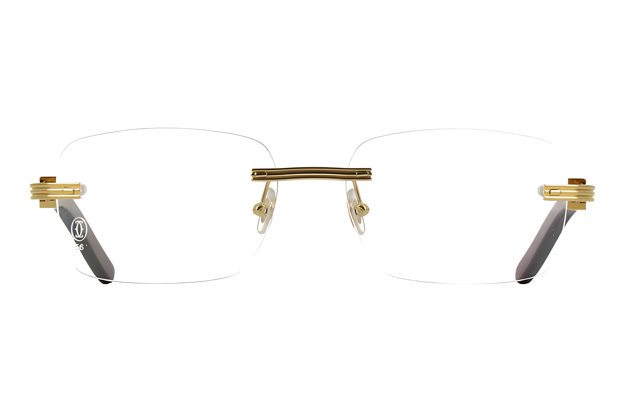 Мужские очки Cartier Classic Rectangle (коричневые) — фото 3