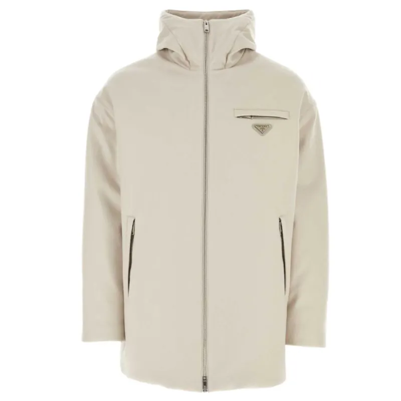 PRADA Zip-Up Hooded Down Jacket