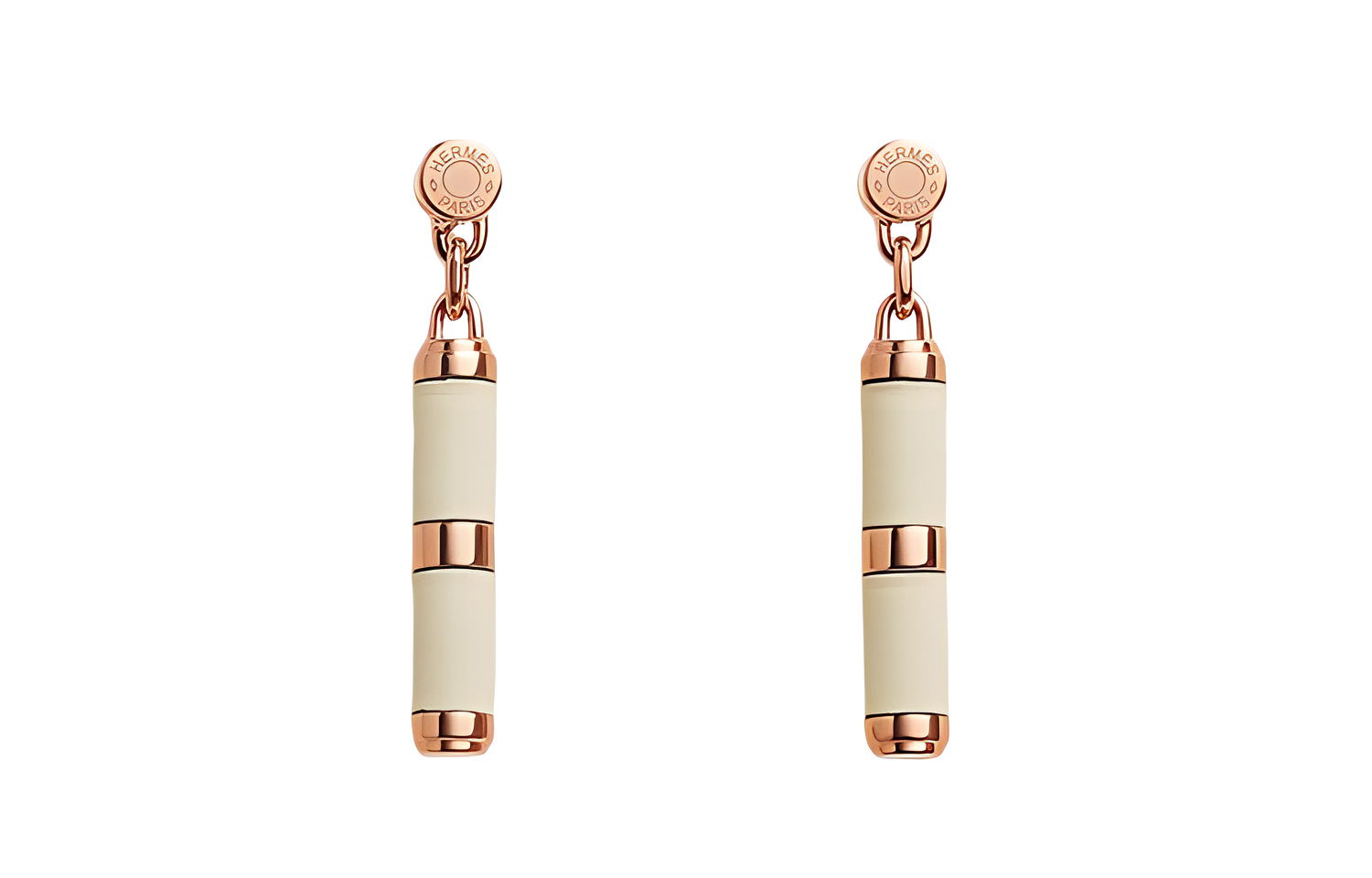 HERMES Charniere Fashion Trend Metal Earrings Women's