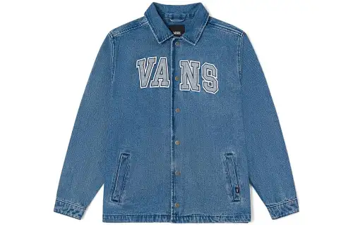 Vans Denim Jackets Men's Washed Blue Lapel Moderate Other