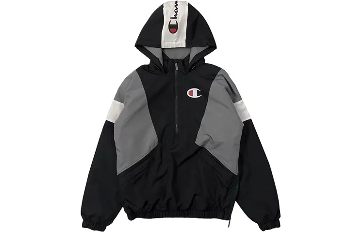Champion Puffer Jacket US Version Unisex Black Gray