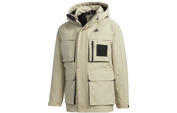 Adidas Down Jackets Men's Grassland Brown Moderate