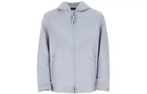 OFF WHITE Quote Zip Up Hooded Windbreaker
