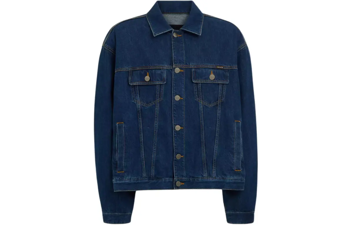 COACH Denim Jacket Jackets & Coats Men's Blue