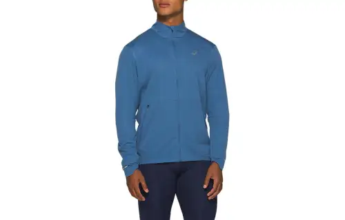 ASICS Jackets Men's Blue Stand Collar Moderate Other