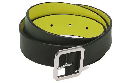 Bottega Veneta Double Sided Solid Color Pin Buckle Leather Belts Men's Black Width 3CM