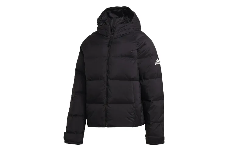 Adidas Down Jackets Men's Black Hooded Moderate Other