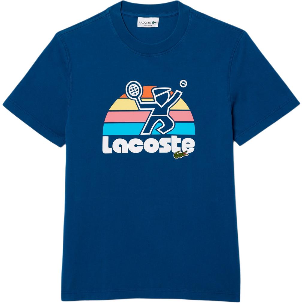 Мужская футболка LACOSTE (темно-синяя)