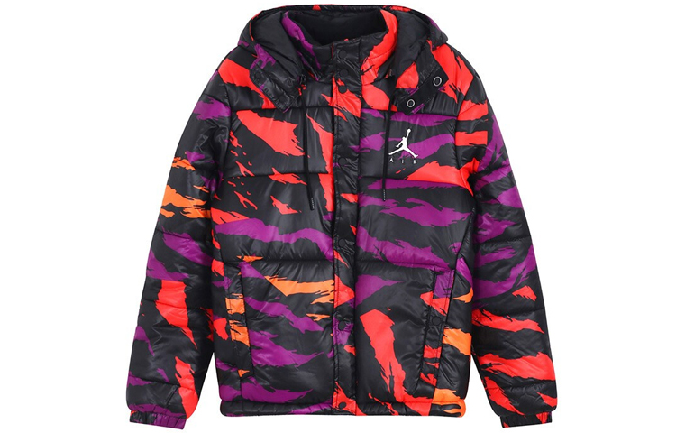 Jordan Jumpman Puffer Jackets Men's Camouflage Hooded Moderate Puffer Jacket