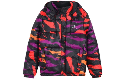 Jordan Jumpman Puffer Jackets Men's Camouflage Hooded Moderate Puffer Jacket