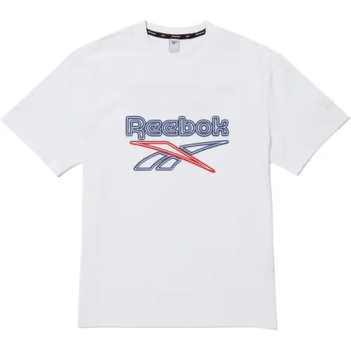 Reebok T Shirts Unisex White Crew Neck Moderate Straight Fit