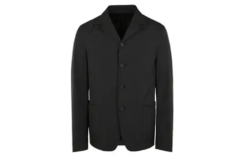 PRADA Business Suits Men's Black Suit Collar Moderate Business Suit
