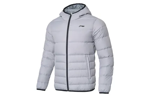 Li Ning Down Jacket Men's Snow Gray