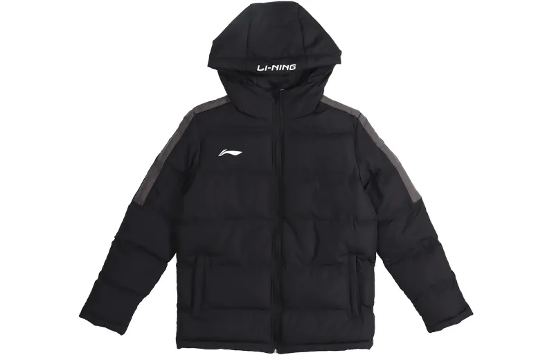 Li Ning Puffer Jacket Winter Men's Standard Black