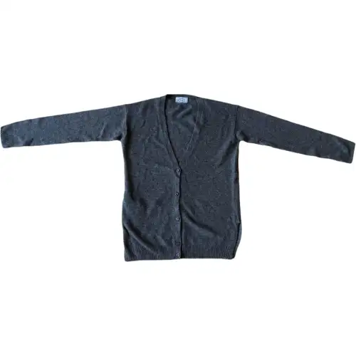 PRADA Sweaters Men's Gray V Neck Moderate Cardigan