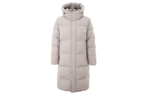 MLB New York Yankees Down Jackets Unisex Beige Hooded Moderate Other