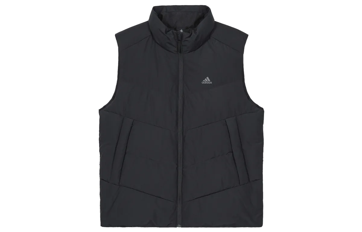 Adidas Down Vests Men's Black Stand Collar Moderate Other