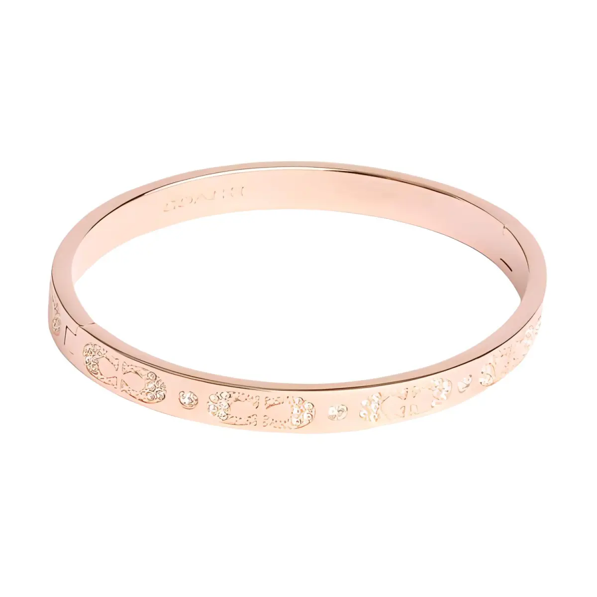 COACH Original Design Copper Bangles Unisex Rose Gold