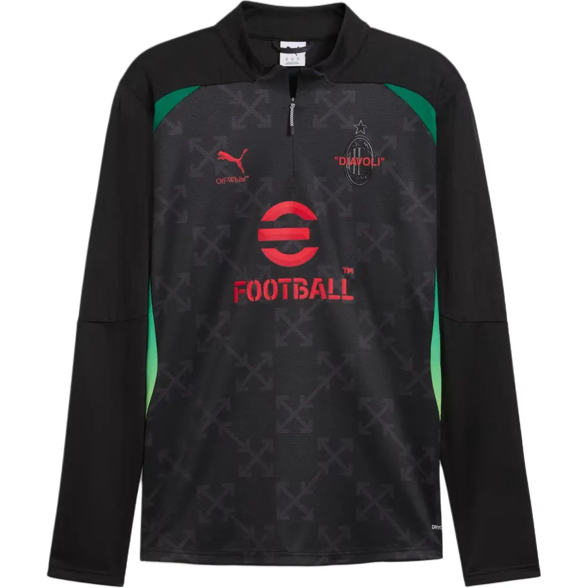 PUMA Playera Para Hombre De Cuarto De Cierre Prepartido Ac Milan X OFF WHITE™
