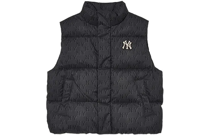 MLB New York Yankees Vests Unisex Black Stand Collar Thickened Other