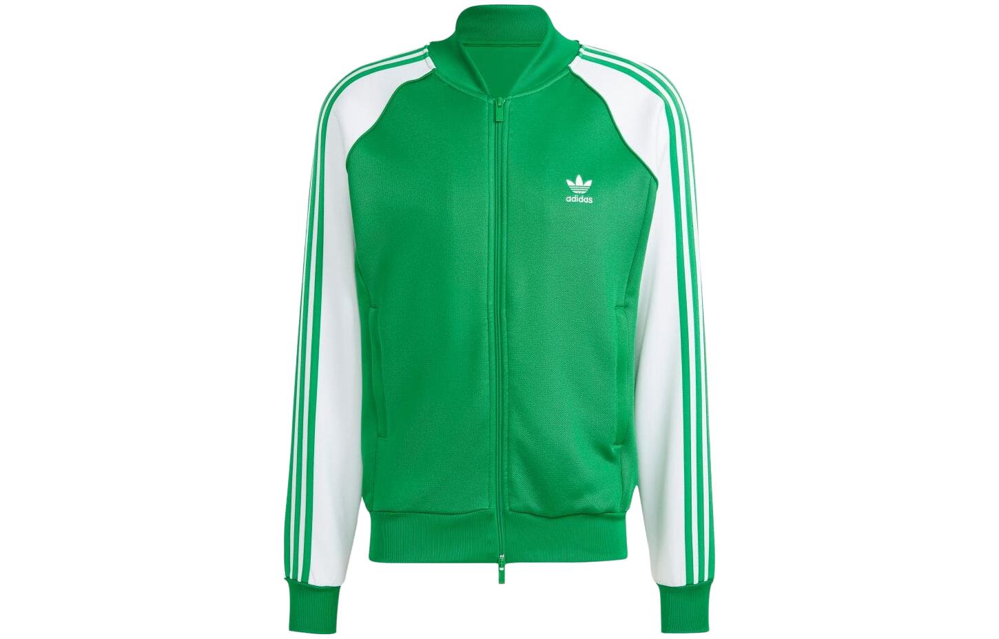 Adidas Originals ADICOLOR CLASSIC+SST Jackets Men's Green Baseball Collar Moderate Other