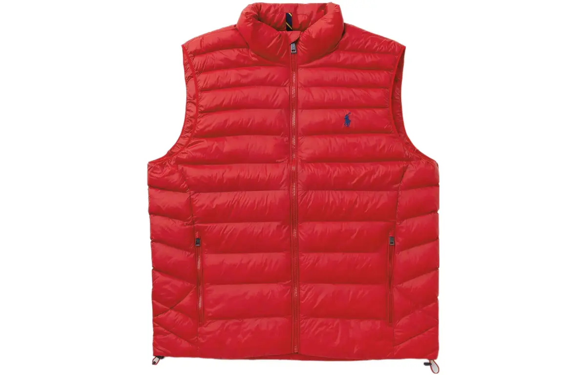 embroidered-logo insulated gilet