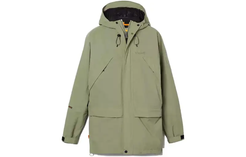 Timberland Windbreaker Jackets Men's Green Hooded Moderate