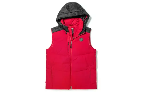 Timberland Down Vests Men's Red Sage Hooded Non Detachable Moderate Other