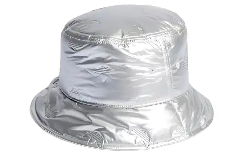 Adidas Originals Recycled Polyester PU Polyurethane Bucket Hats Women's Silver