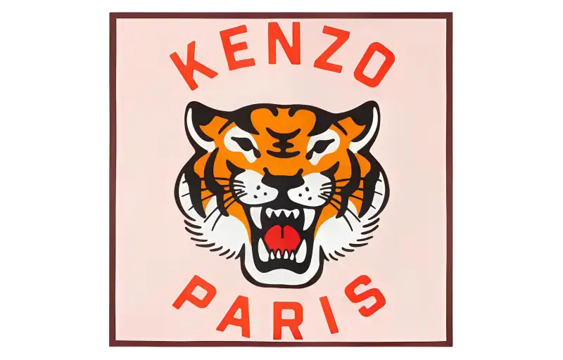 KENZO Lucky Tiger Silk Scarf