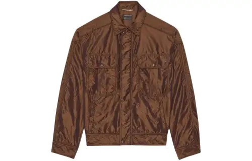SAINT LAURENT Jackets & Coats Men's Red Brown