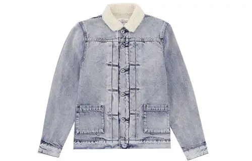 Levis Denim Jackets Men's Blue Lapel Moderate Other