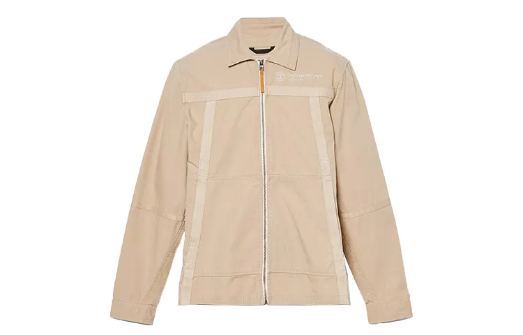Timberland Jackets Unisex Khaki Lapel Moderate Hard Shell