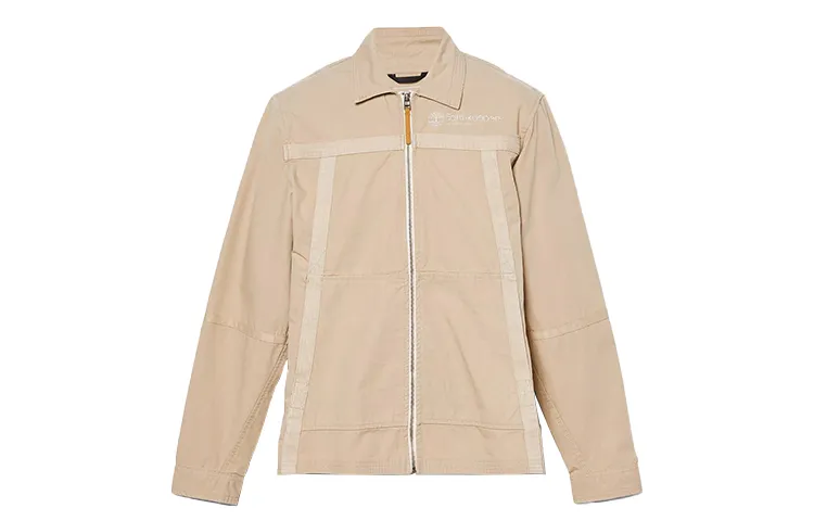 Timberland Jackets Unisex Khaki Lapel Moderate Hard Shell