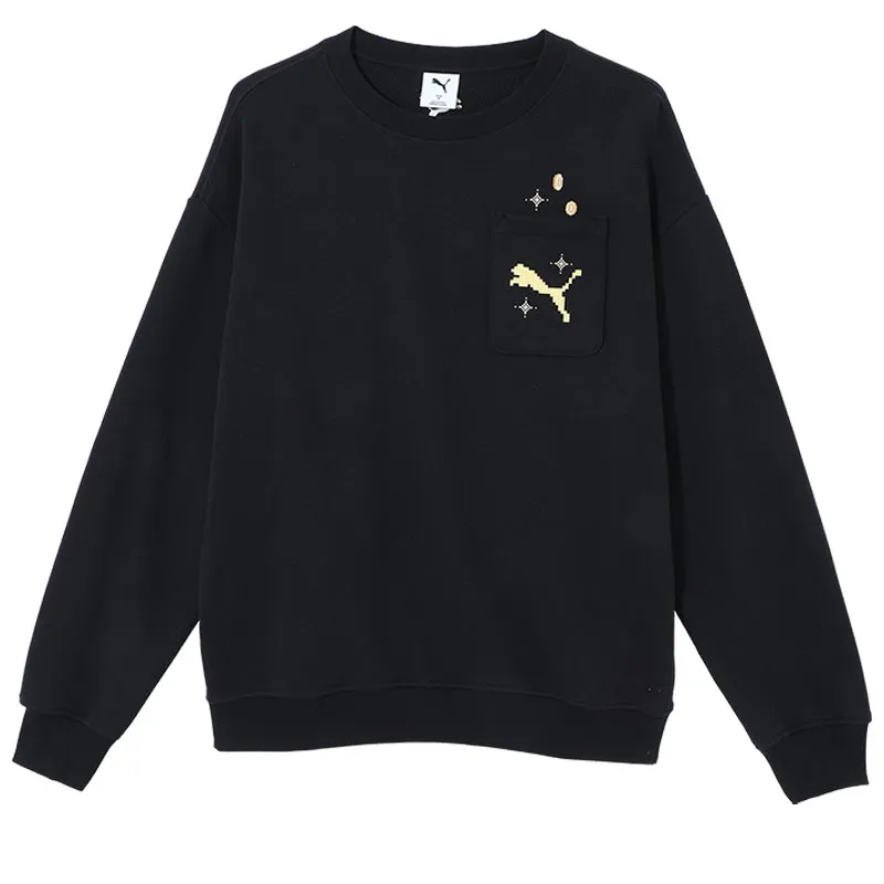 PUMA Sweatshirts Men's Black Crew Neck Moderate Other