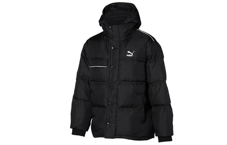 PUMA Down Jackets Unisex Black Hooded Moderate Other