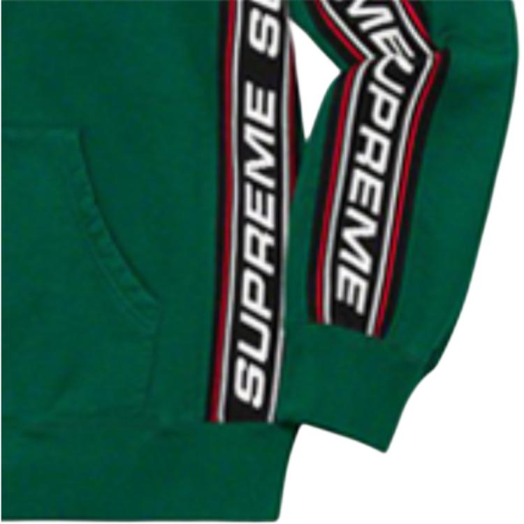 Худи Supreme FW19 Week 3 Text Rib Hooded Sweatshirt Logo (зеленый) — фото 2