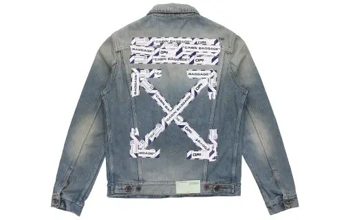 OFF WHITE Airport Tape Denim Jacket