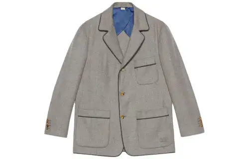 GUCCI Business Suits Men's Light Gray Moderate Business Suit