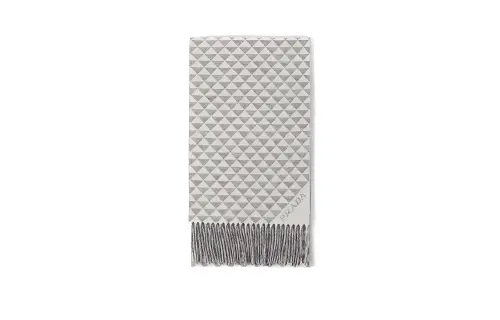PRADA Symbole Reversible Fringed Scarf