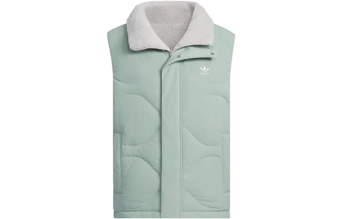 Adidas Originals Vests Men's Dusty Green Stand Collar Moderate Other
